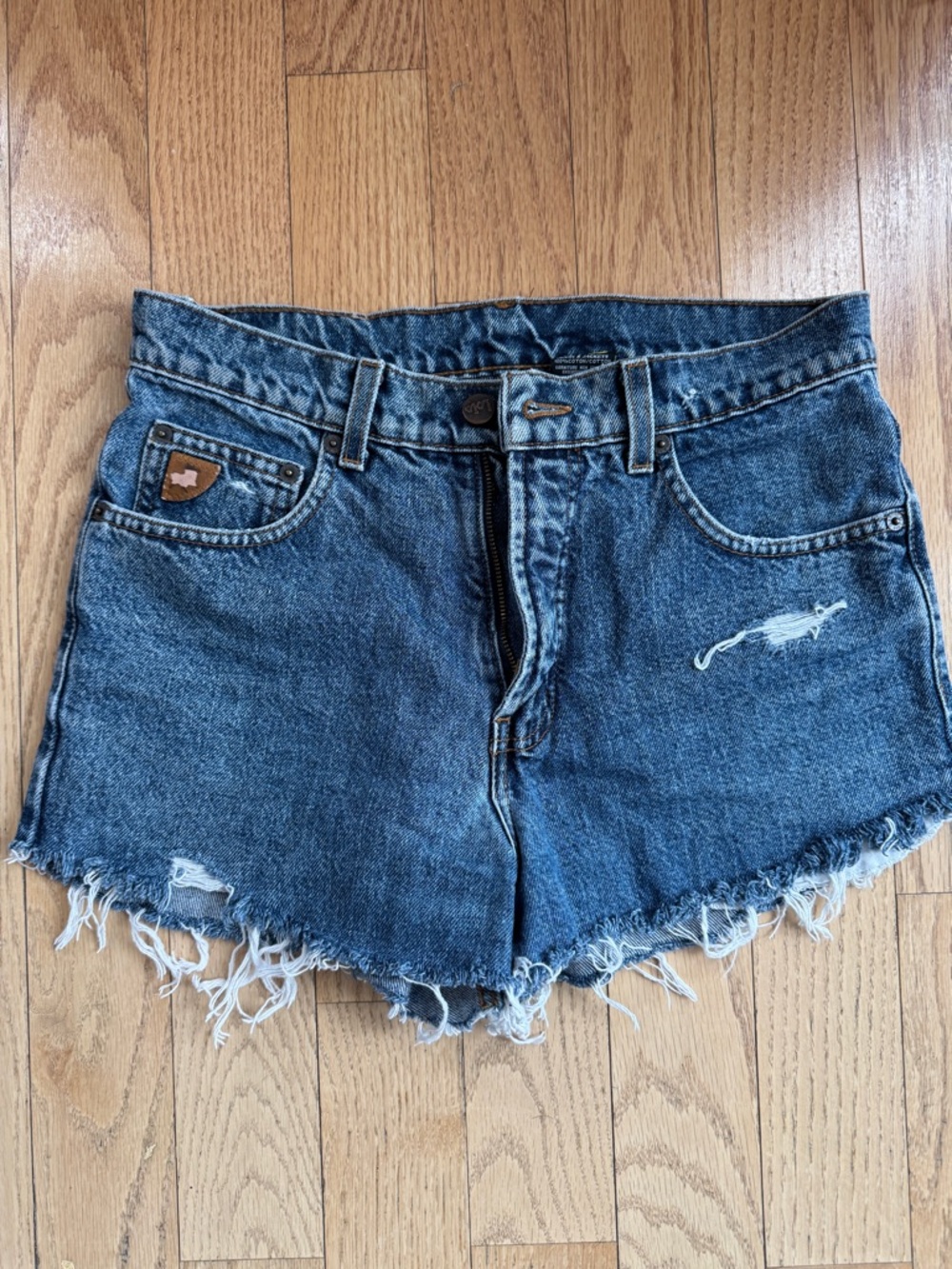 Denim Cutoff Women's Shorts - Blue
